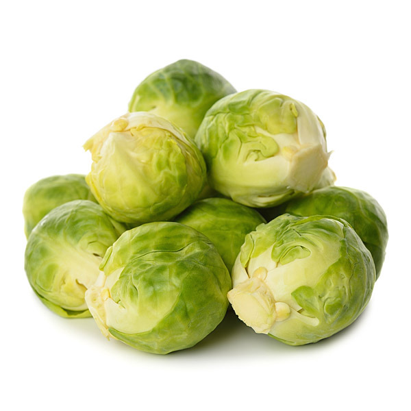 En elegant Brysselkål, Närodlad brysselkål med naturligt utseende och känsla. Detaljerad utformning med realistiskt bladverk. 